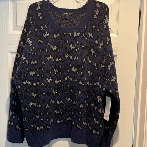 NWT Athleta Hawthorn Textured Merino Wool Blend Crew Sweater size 3X. - Picture 6 of 8